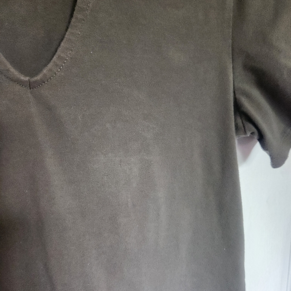 TORRID Foxy Crew Neck Keyhole Tee Olive Tee Size 1 - Picture 7 of 12